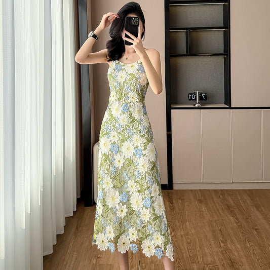Boho Embroidered Two-Piece Set for Summer Date Nights | Lace & Crochet Midi Skirt Outfit