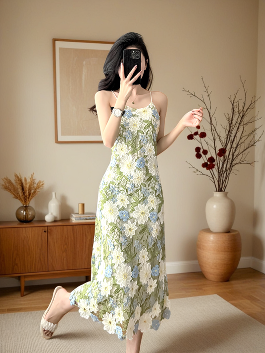 Boho Embroidered Two-Piece Set for Summer Date Nights | Lace & Crochet Midi Skirt Outfit